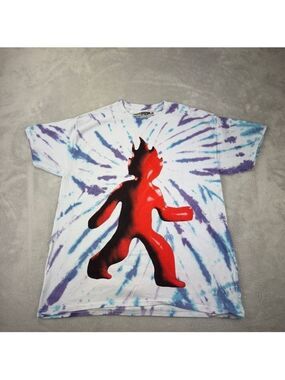 Men Cactus Jack by Travis Scott Flame Tee Tie Dye Sz Medium Astroworld 2021 NWT